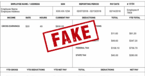 How to recognize fake pay stubs